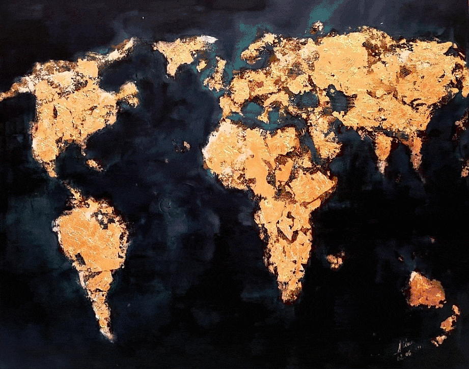 ArteDiAlina.com painting: Gold beneath our feet